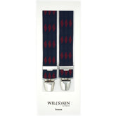 Bretels met blauw rood patroon Bretels BRETELS-BLAUW-ROOD - Fourniturenkraam.nl